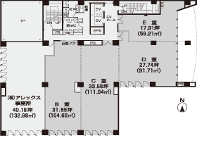 アレックスビル 平面図 2FLOOR